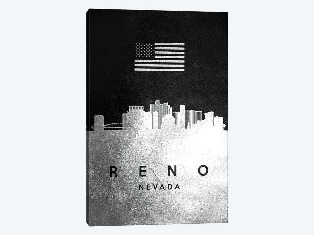 Reno Nevada Silver Skyline by Adrian Baldovino 1-piece Canvas Art