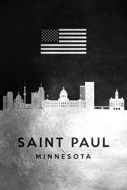 Saint Paul Minnesota Silver Skyline