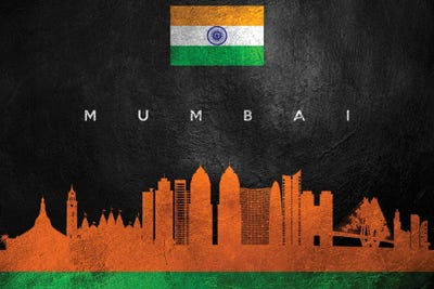 Mumbai India Skyline by Adrian Baldovino art print
