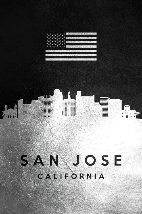 San Jose California Silver Skyline
