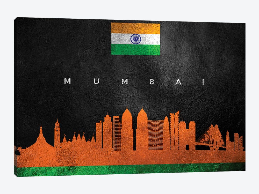 Mumbai India Skyline by Adrian Baldovino 1-piece Canvas Artwork