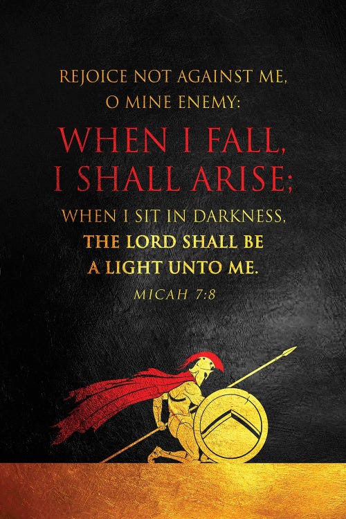 Micah 7:8 Bible Verse by Adrian Baldovino wall art