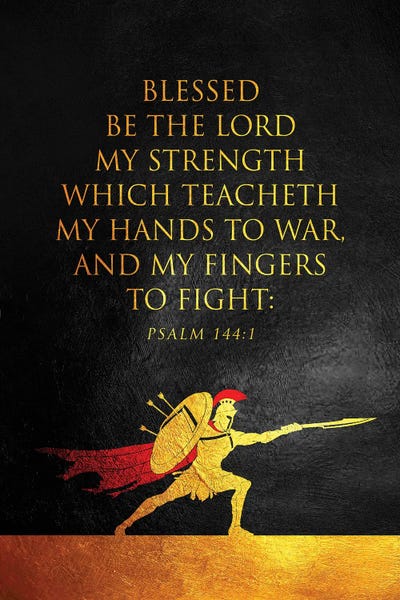 Typography: Psalm 144:1 Bible Verse by Adrian Baldovino