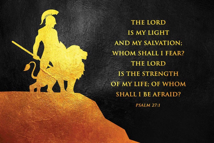 Psalm 27:1 Bible Verse by Adrian Baldovino wall art