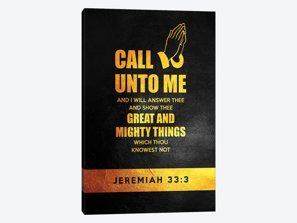 Jeremiah 33:3 Bible Verse by Adrian Baldovino 1-piece Art Print