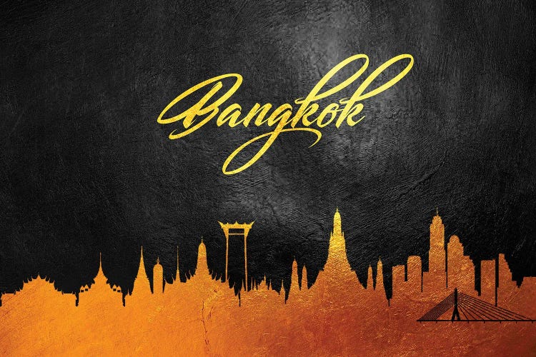 Bangkok Thailand Gold Skyline