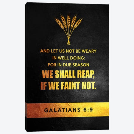 Galatians 6:9 Bible Verse Canvas Print #ABV904} by Adrian Baldovino Art Print