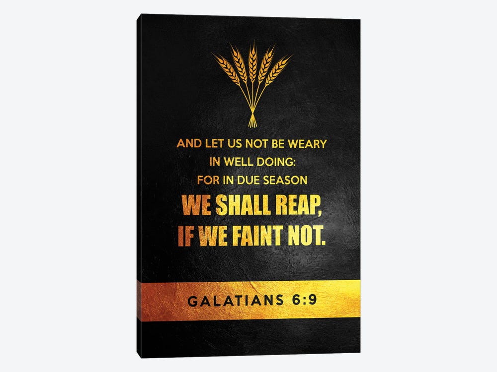 Galatians 6:9 Bible Verse by Adrian Baldovino 1-piece Canvas Artwork