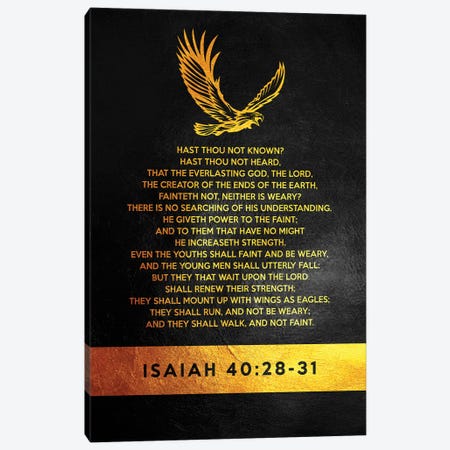 Isaiah 40:28-31 Bible Verse Canvas Print #ABV905} by Adrian Baldovino Canvas Print