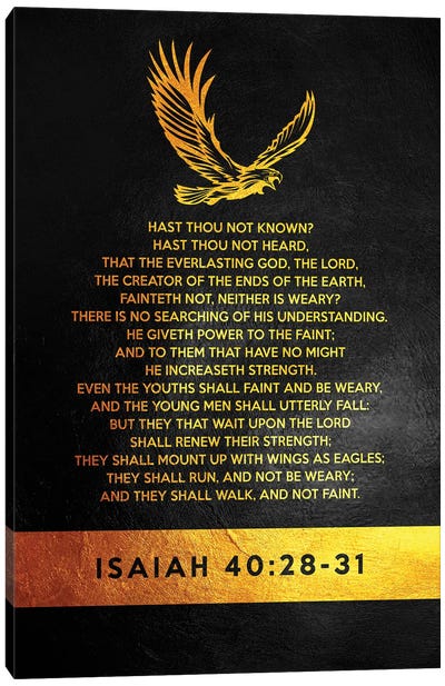 Isaiah 40:28-31 Bible Verse Canvas Art Print - Christian Art
