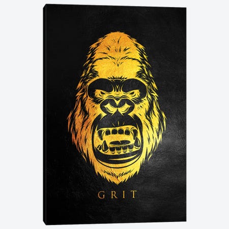 Gorilla Grit Canvas Print #ABV907} by Adrian Baldovino Art Print