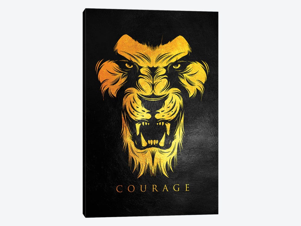 Lion Courage by Adrian Baldovino 1-piece Canvas Wall Art