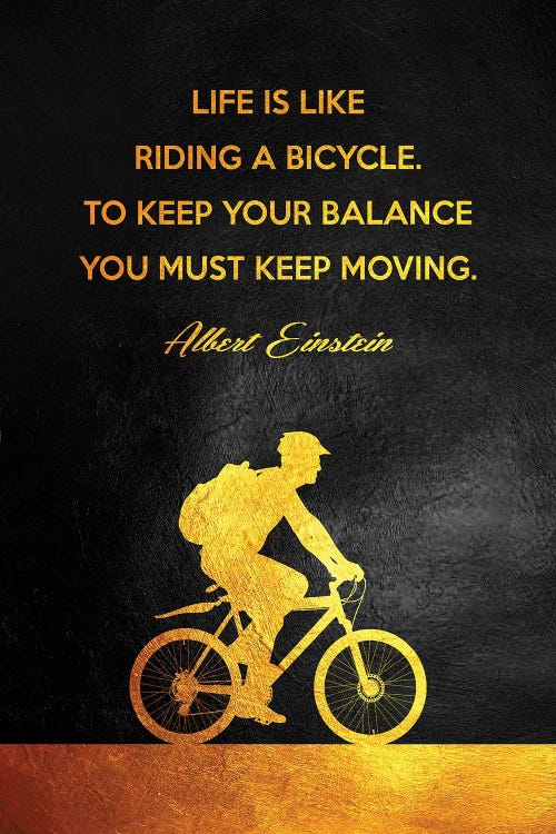 Albert Einstein - Keep Moving by Adrian Baldovino wall art