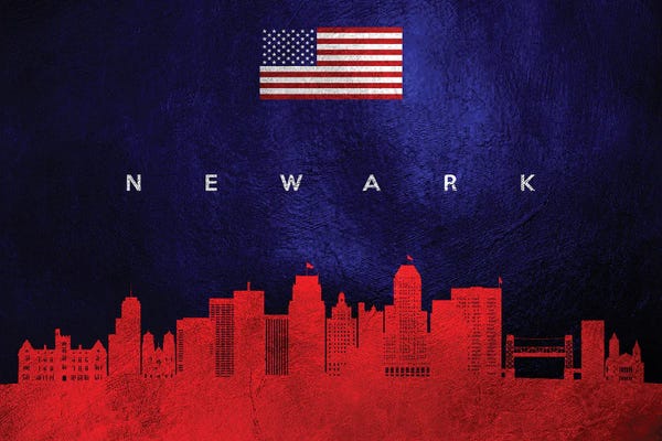Newark: Newark New Jersey Skyline by Adrian Baldovino