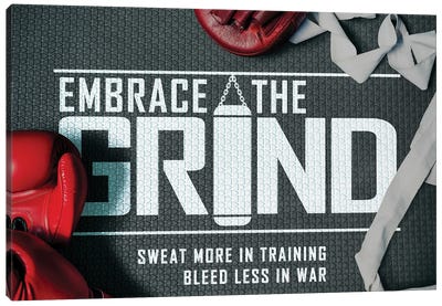 Embrace The Grind Canvas Art Print - Fitness Fanatic