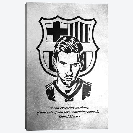 Lionel Messi Motivation Canvas Print #ABV929} by Adrian Baldovino Canvas Art