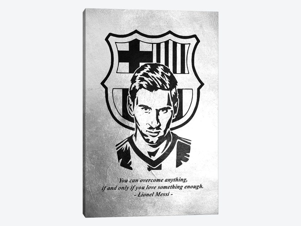 Lionel Messi Motivation by Adrian Baldovino 1-piece Canvas Print
