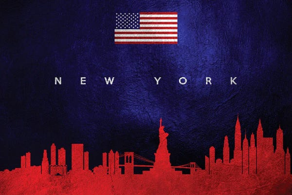 Statue Of Liberty: New York Skyline by Adrian Baldovino