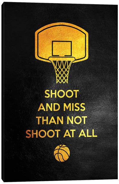 Just Shoot It Canvas Art Print - Basketball Art