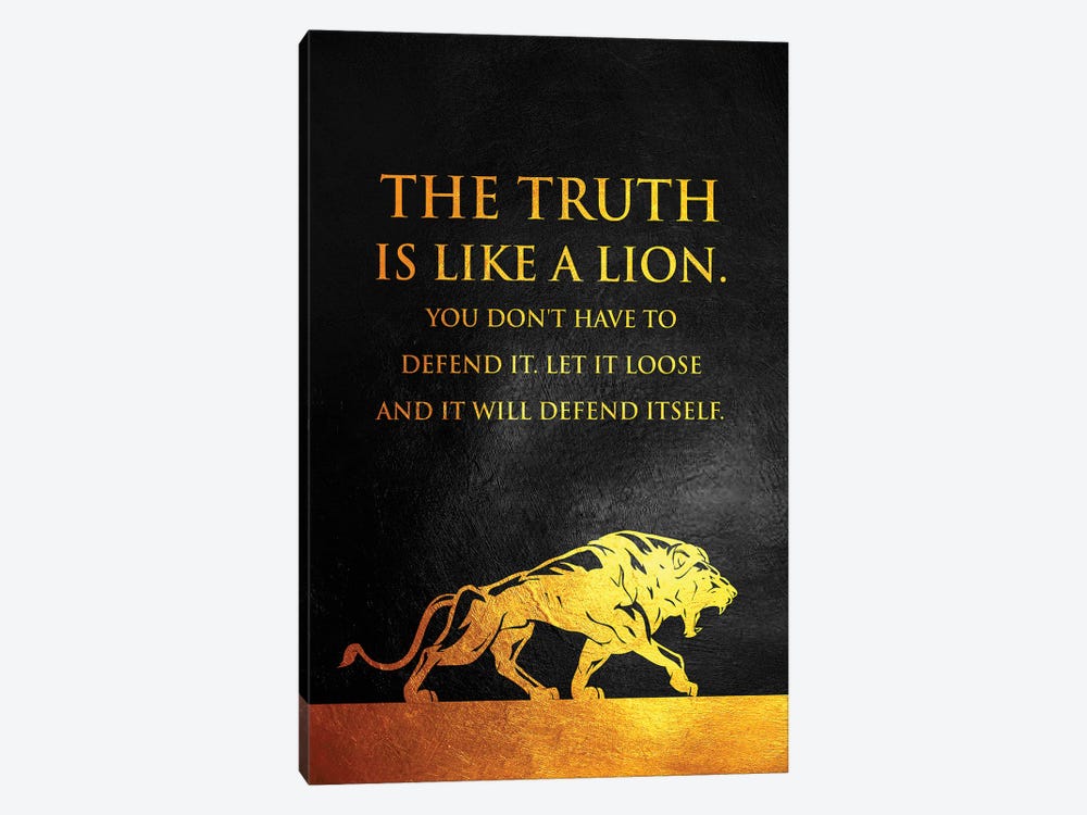 Lion Truth by Adrian Baldovino 1-piece Art Print