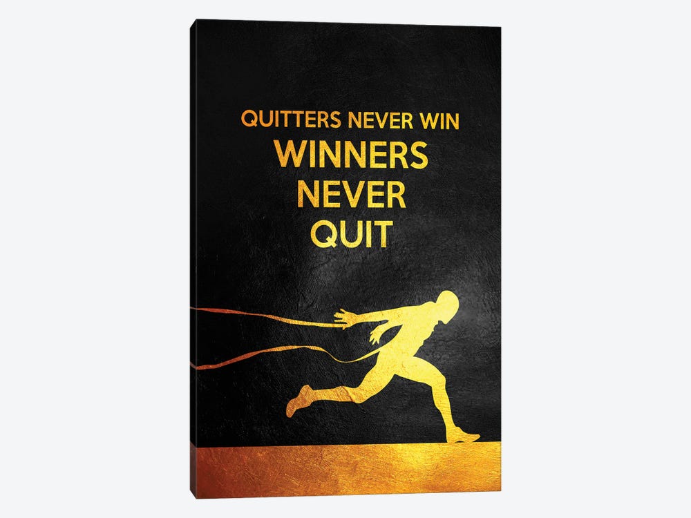Winners Never Quit by Adrian Baldovino 1-piece Canvas Art Print