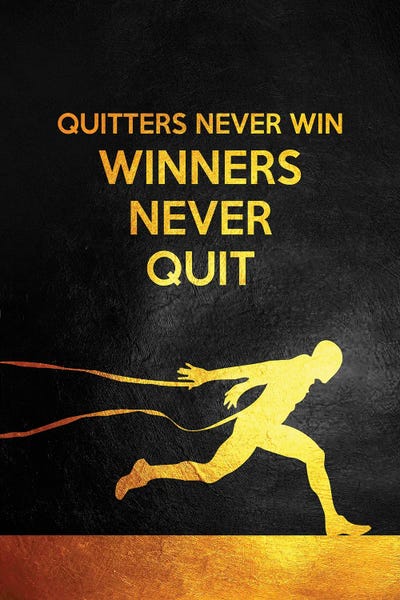 Black & White & Gold: Winners Never Quit by Adrian Baldovino