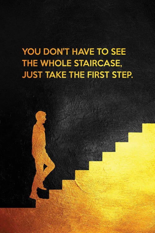 Just Take The First Step - Martin Luther King by Adrian Baldovino wall art