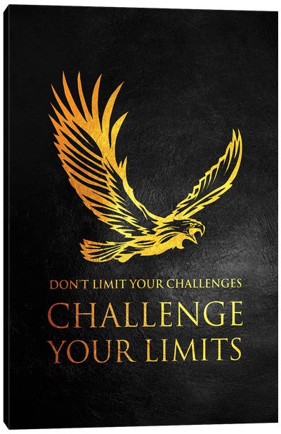 Challenge Your Limits Canvas Art Print - Minimalist Quotes