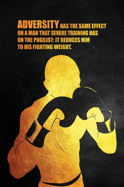 Adversity Fighting Weight by Adrian Baldovino art print