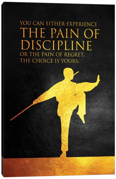 The Pain Of Discipline Canvas Art Print - Motivational