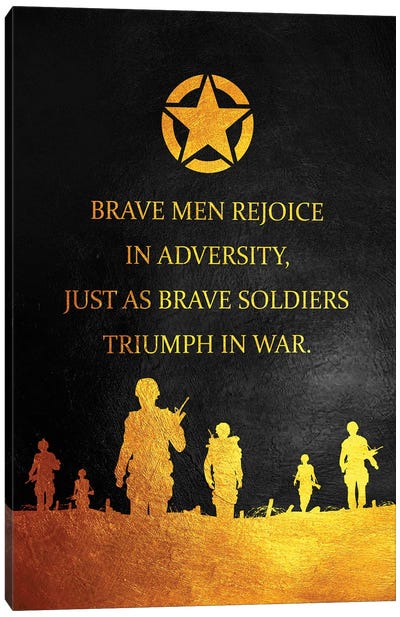Brave In Adversity Canvas Art Print - Courage Art