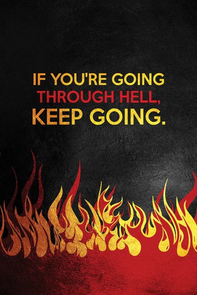 Hell Of Perseverance - Winston Churchill by Adrian Baldovino canvas print