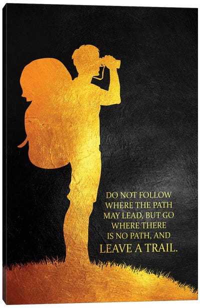 Leave A Trail Canvas Art Print - Minimalist Quotes