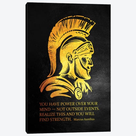 Mind Power - Marcus Aurelius Canvas Print #ABV986} by Adrian Baldovino Canvas Art Print