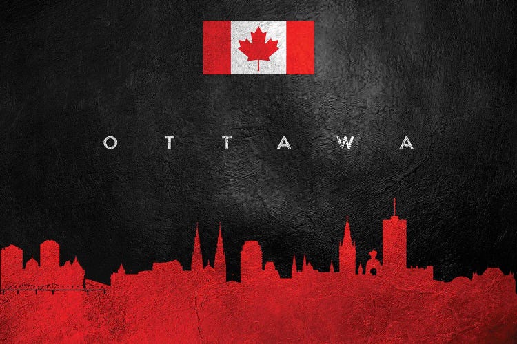 Ottawa Canada Skyline by Adrian Baldovino wall art