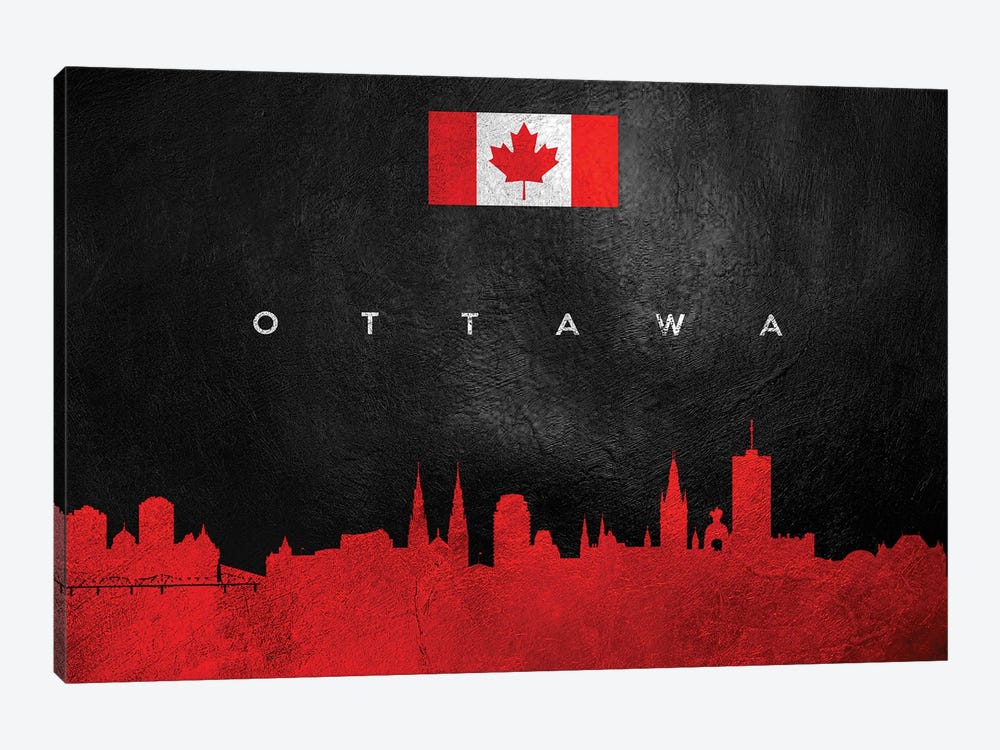 Ottawa Canada Skyline by Adrian Baldovino 1-piece Canvas Print