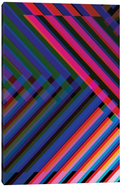 Neon Blur I Canvas Art Print - Andrew M Barlow