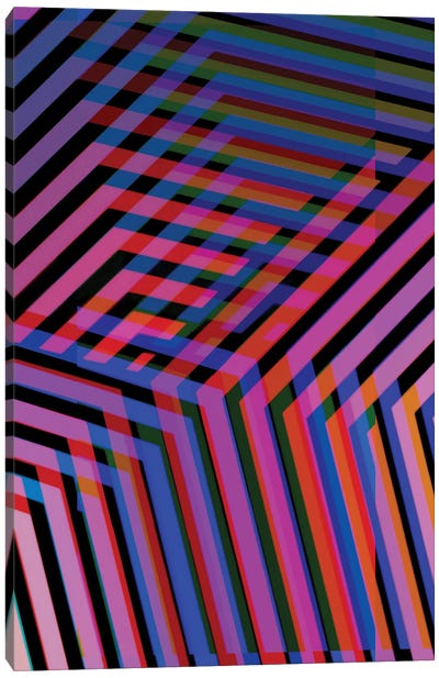 Neon Blur II Canvas Art Print - Andrew M Barlow