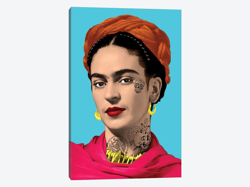 Tattooed Frida by Andrew M Barlow 1-piece Canvas Art