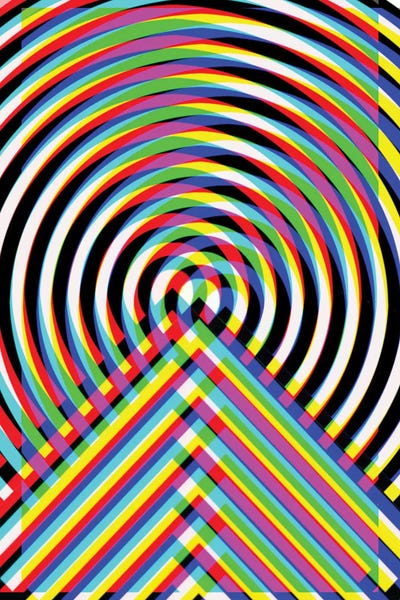 Psychedelic: Black & White Blur I by Andrew M Barlow