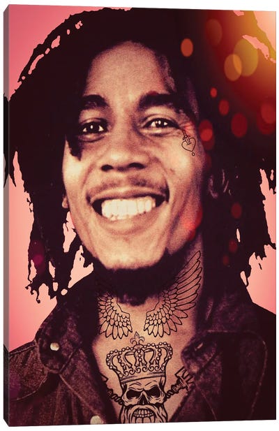 Bob Tattooed Canvas Art Print - Bob Marley