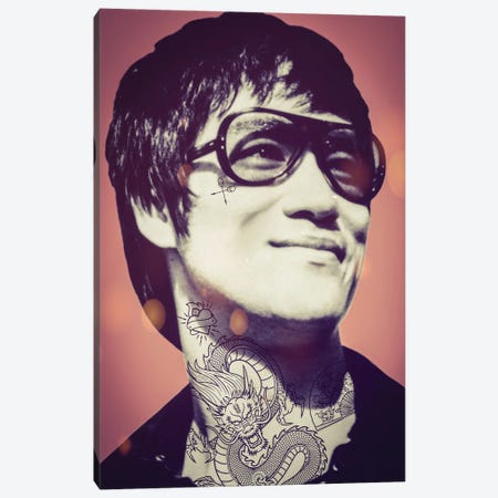 Bruce Lee Tattooed Canvas Print #ABW28} by Andrew M Barlow Canvas Art Print