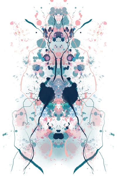 Andrew M Barlow: Ink Blot Aqua by Andrew M Barlow
