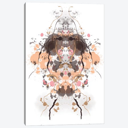 Ink Blot Peach Canvas Print #ABW34} by Andrew M Barlow Canvas Print