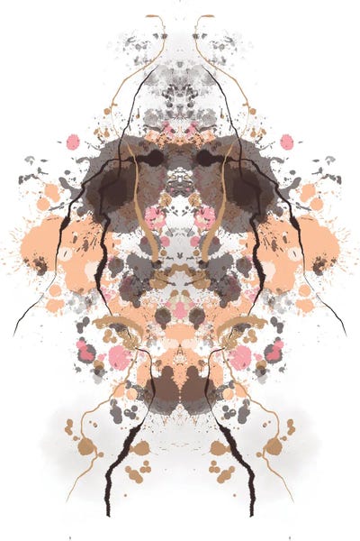 Andrew M Barlow: Ink Blot Peach by Andrew M Barlow