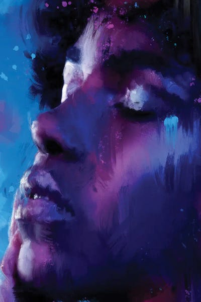 Blue Girl by Andrew M Barlow acrylic art print