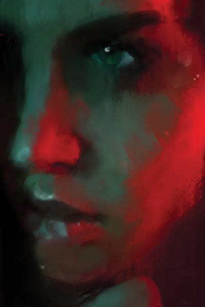 Green Girl by Andrew M Barlow acrylic art print