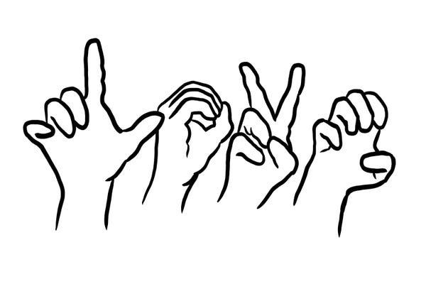 Advocacy Art: Love Sign by Andrew M Barlow