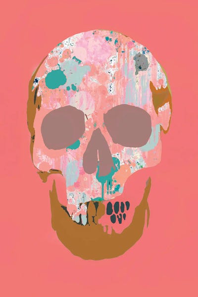 Splatter Skull by Andrew M Barlow canvas print