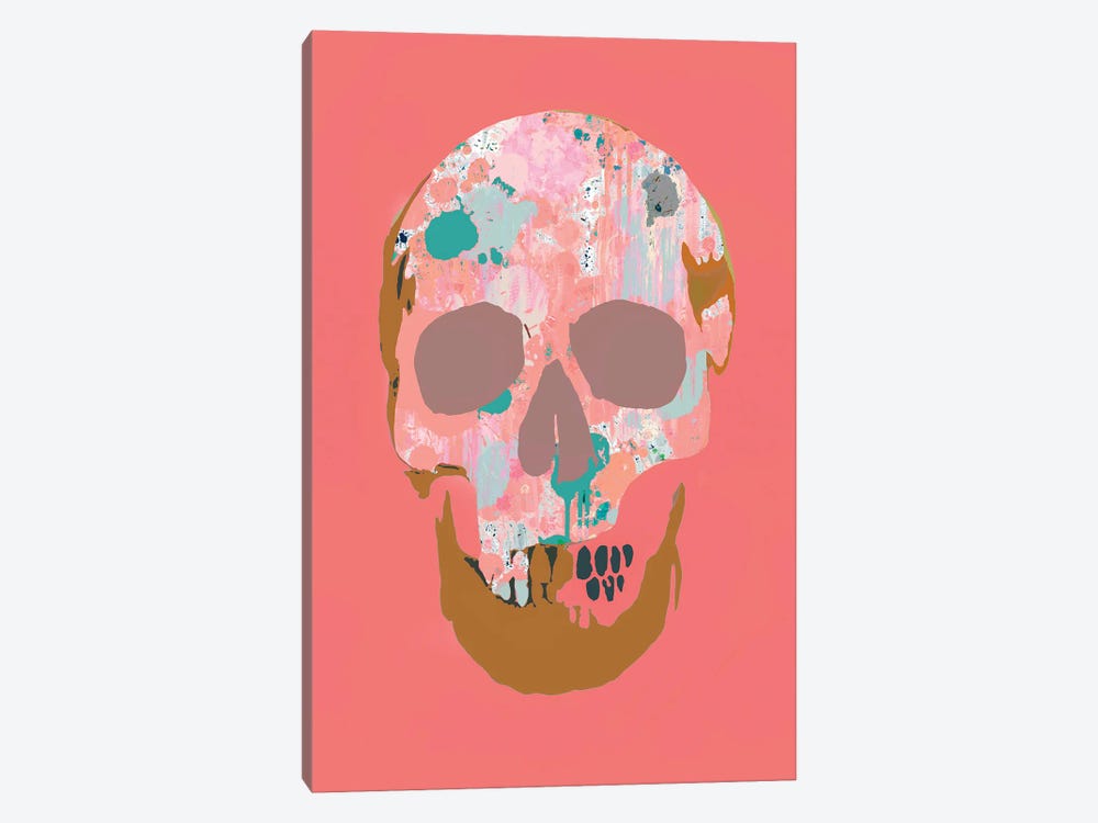 Splatter Skull by Andrew M Barlow 1-piece Canvas Artwork